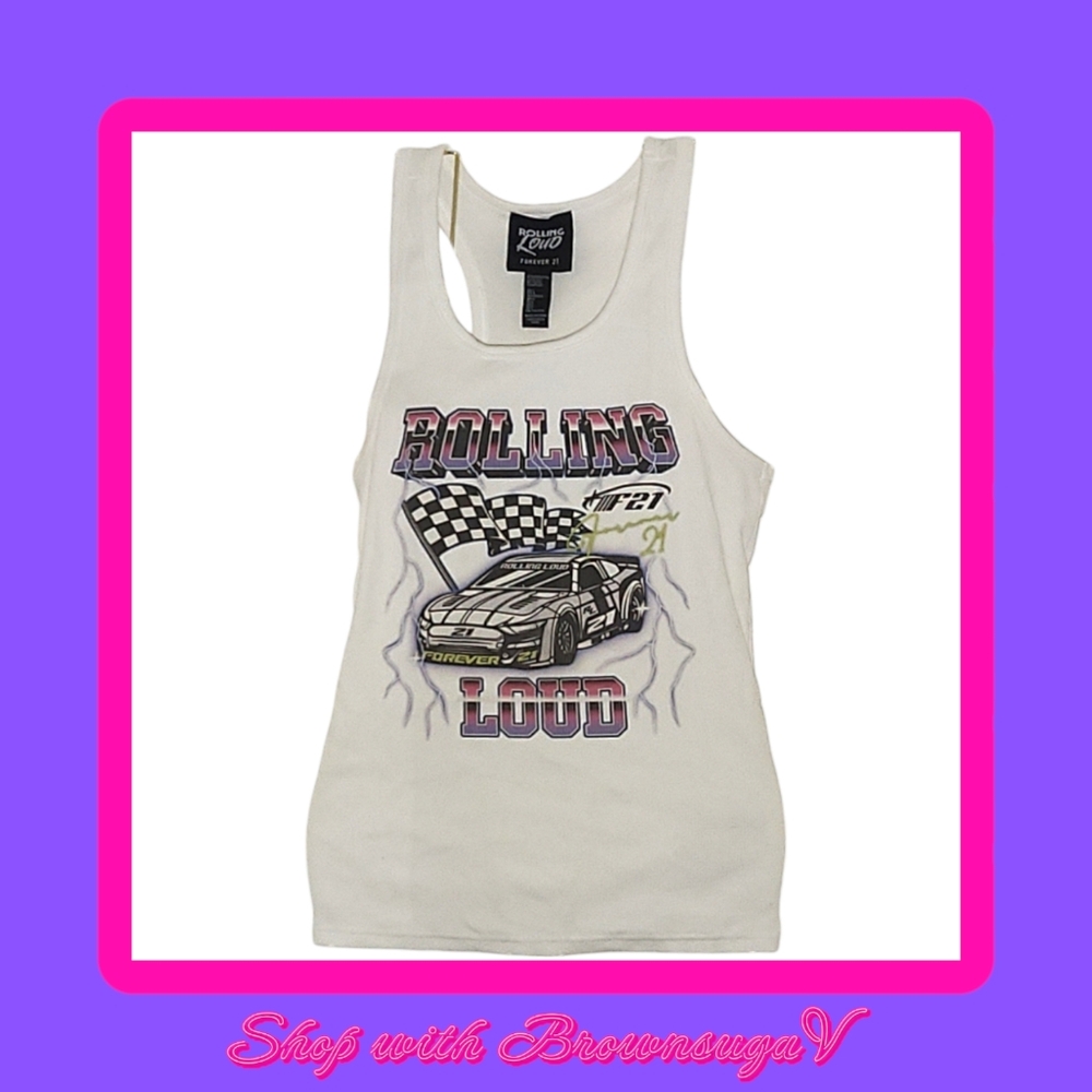 Forever 21 X Rolling Loud Racing Ribbed Tank